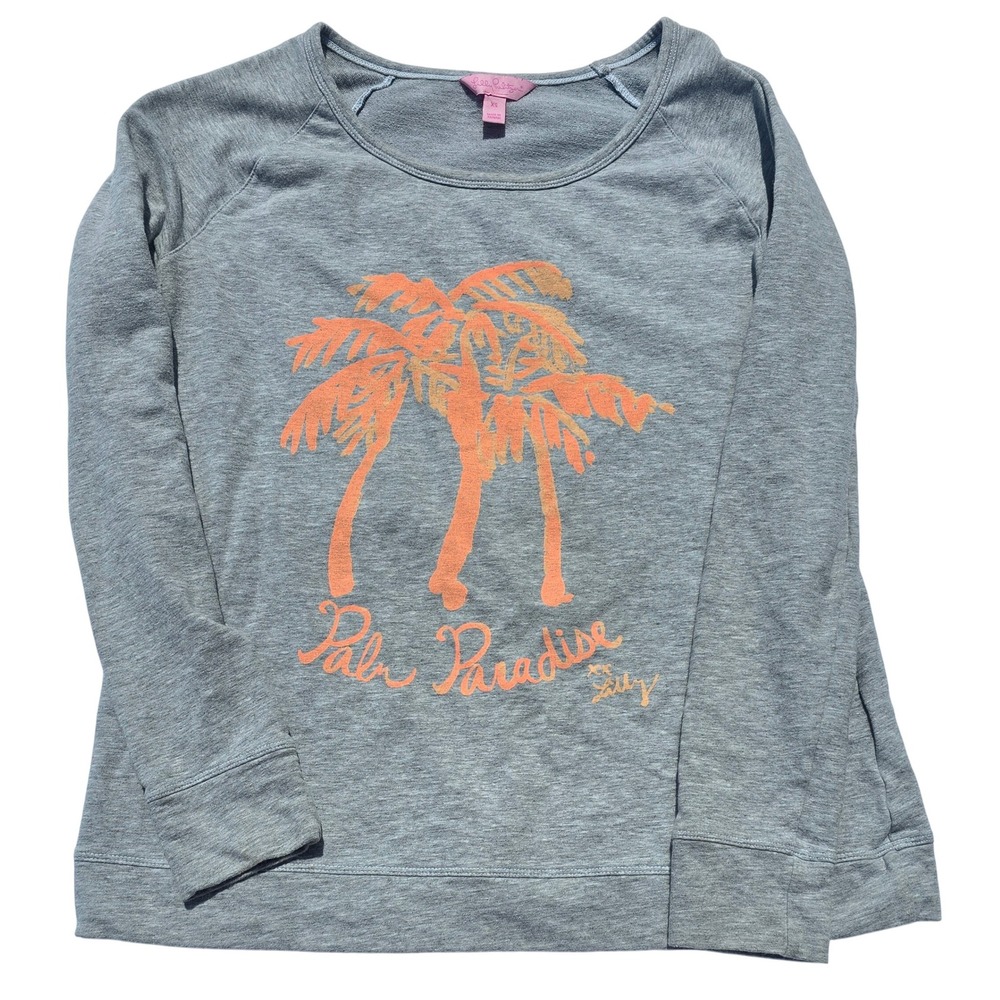 Lilly Pulitzer Palm Paradise‎ Long Sleeve Shirt Graphic Print XS
